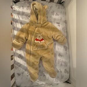 🌸Disney Bunting Snowsuit Winnie the Pooh Hooded One Piece 6-9m🌸